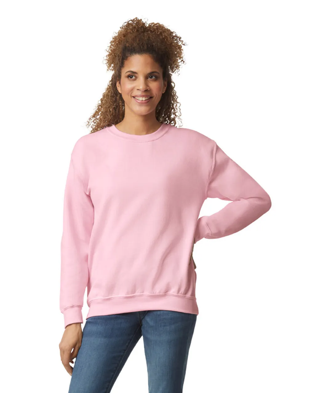 Gildan 18000 Sweatshirt - Light Pink - Image 4