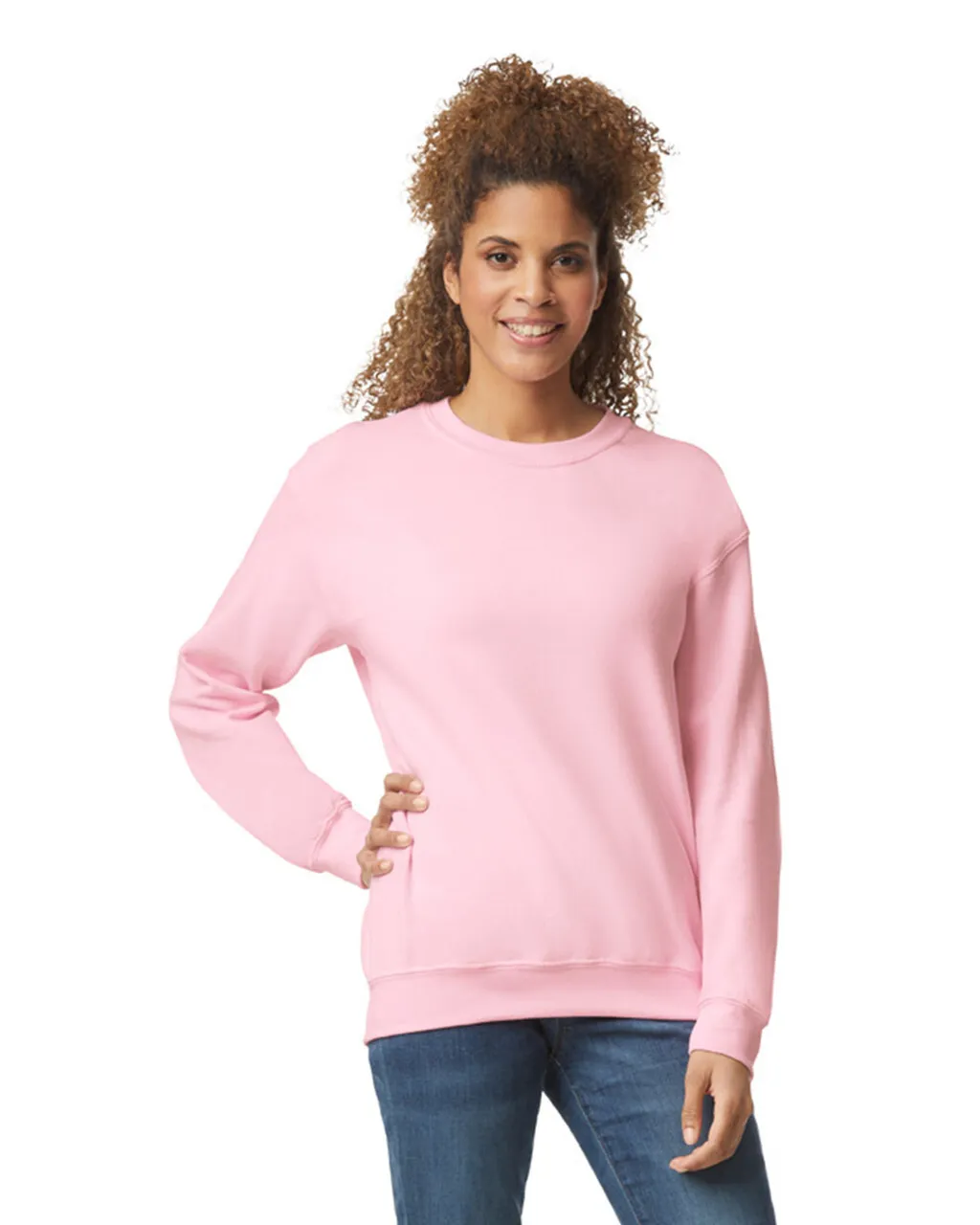 Gildan 18000 Sweatshirt - Light Pink - Image 5
