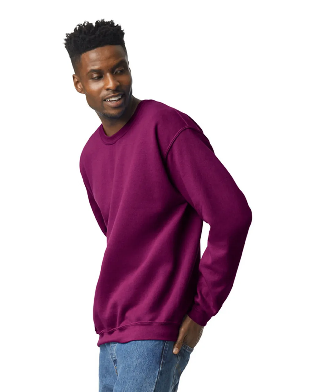 Gildan 18000 Sweatshirt - Maroon - Image 3