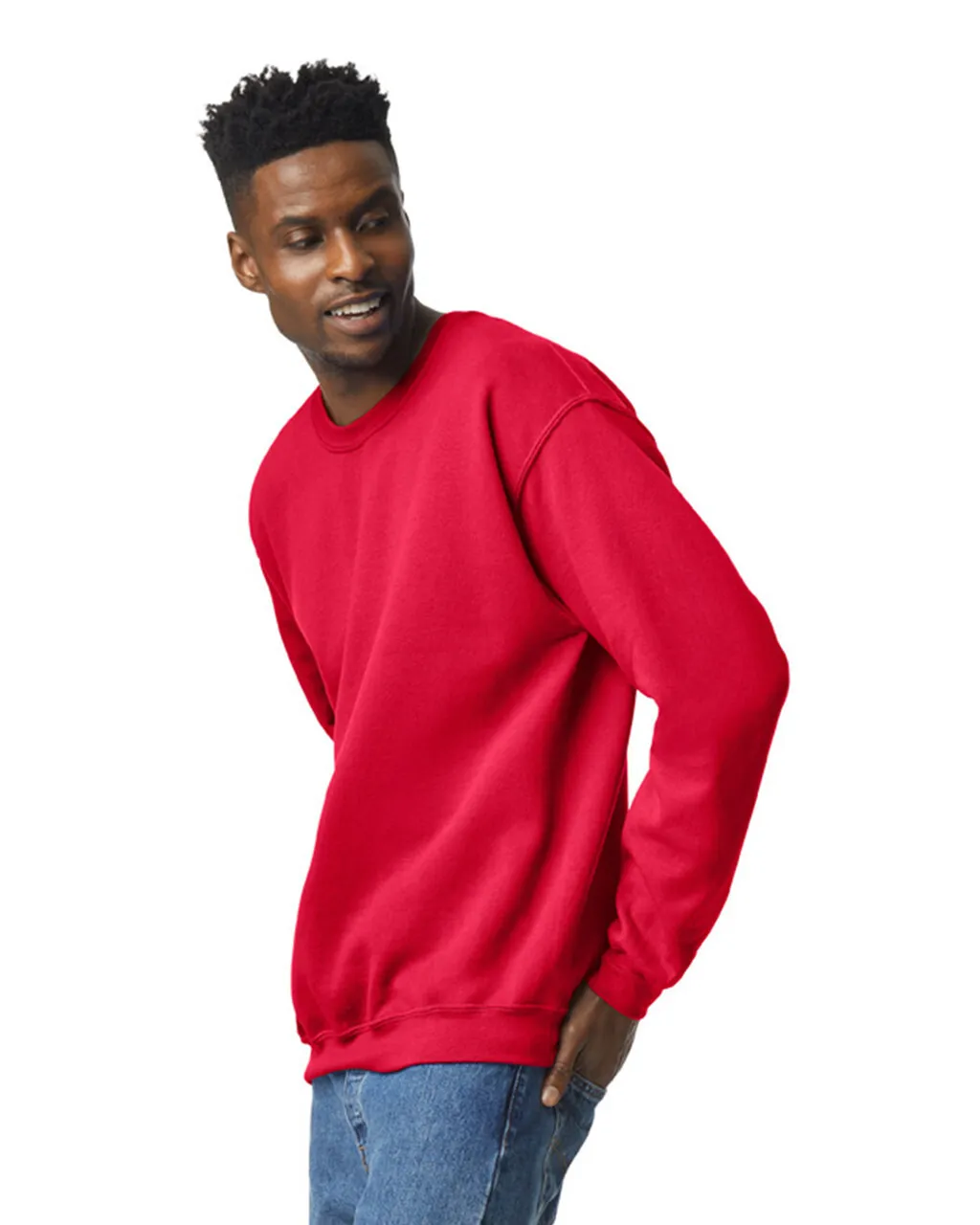 Gildan 18000 Sweatshirt - Red - Image 3