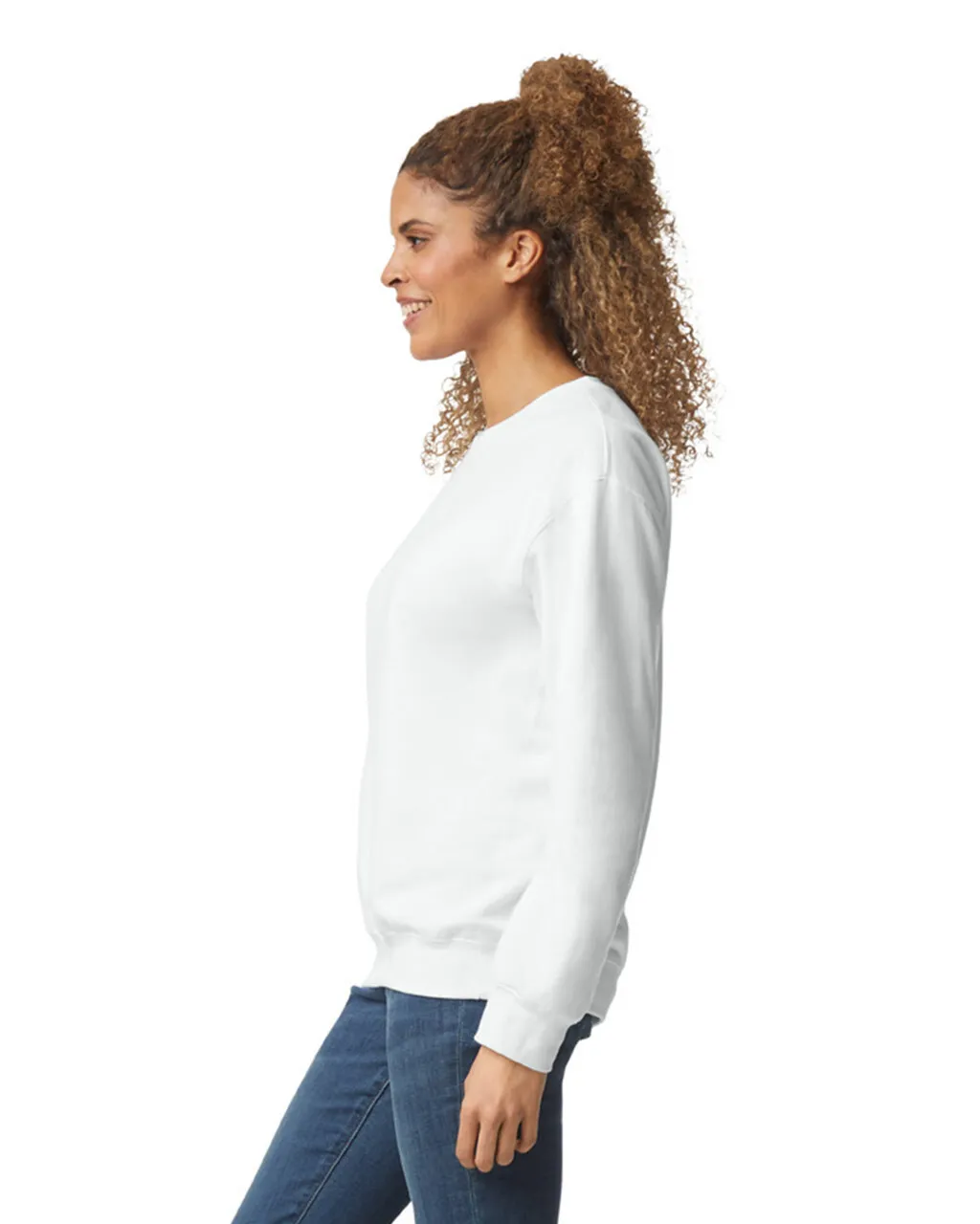 Gildan 18000 Sweatshirt - White - Image 3