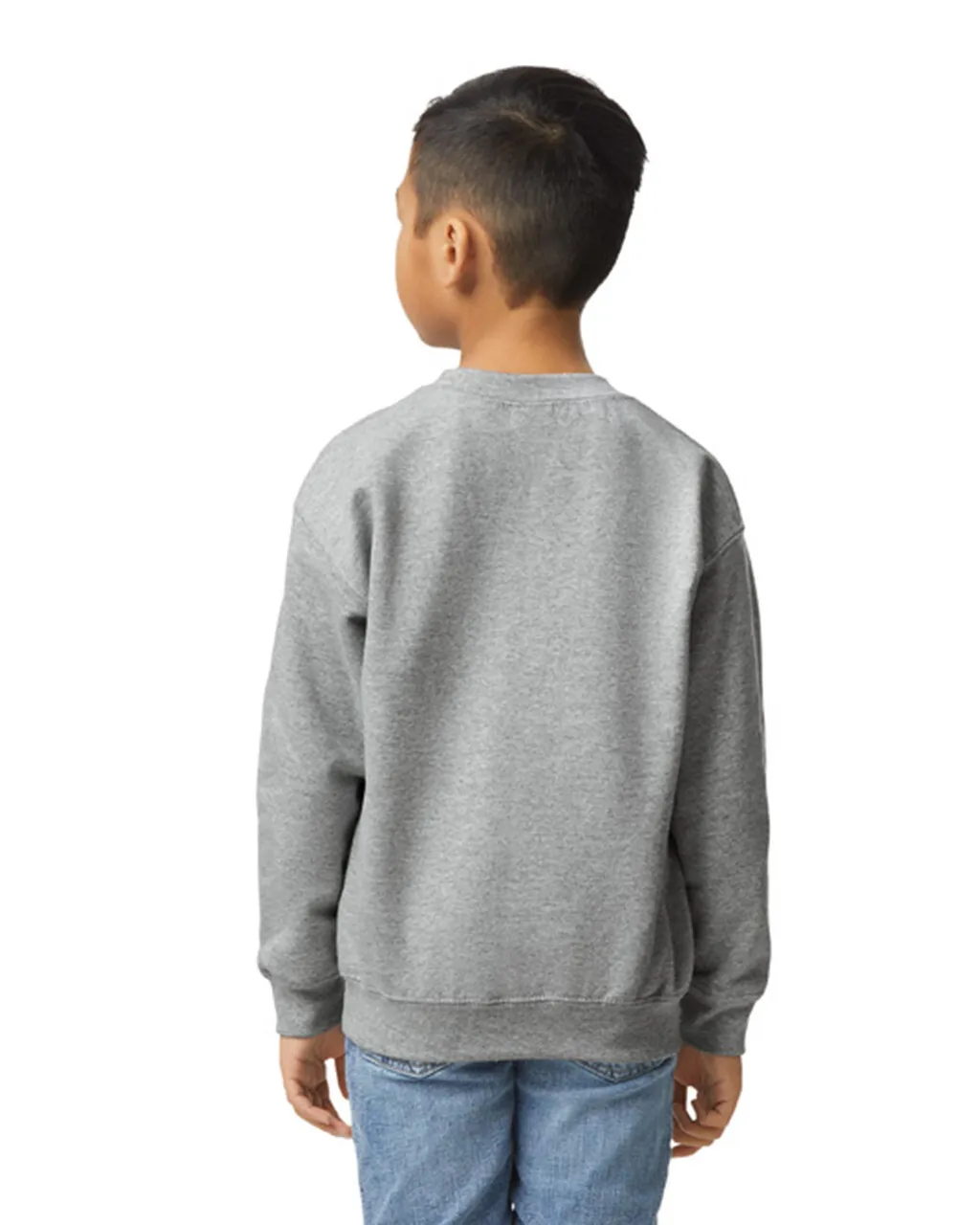 Gildan 18000B Youth Sweatshirt - Heather Grey - Image 2