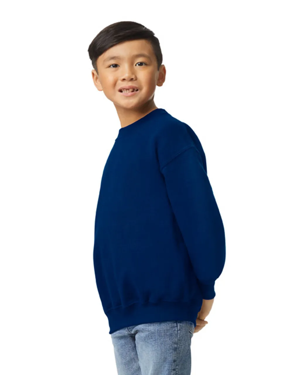 Gildan 18000B Youth Sweatshirt - Navy - Image 4