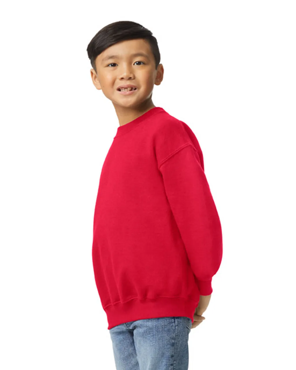 Gildan 18000B Youth Sweatshirt - Red - Image 3