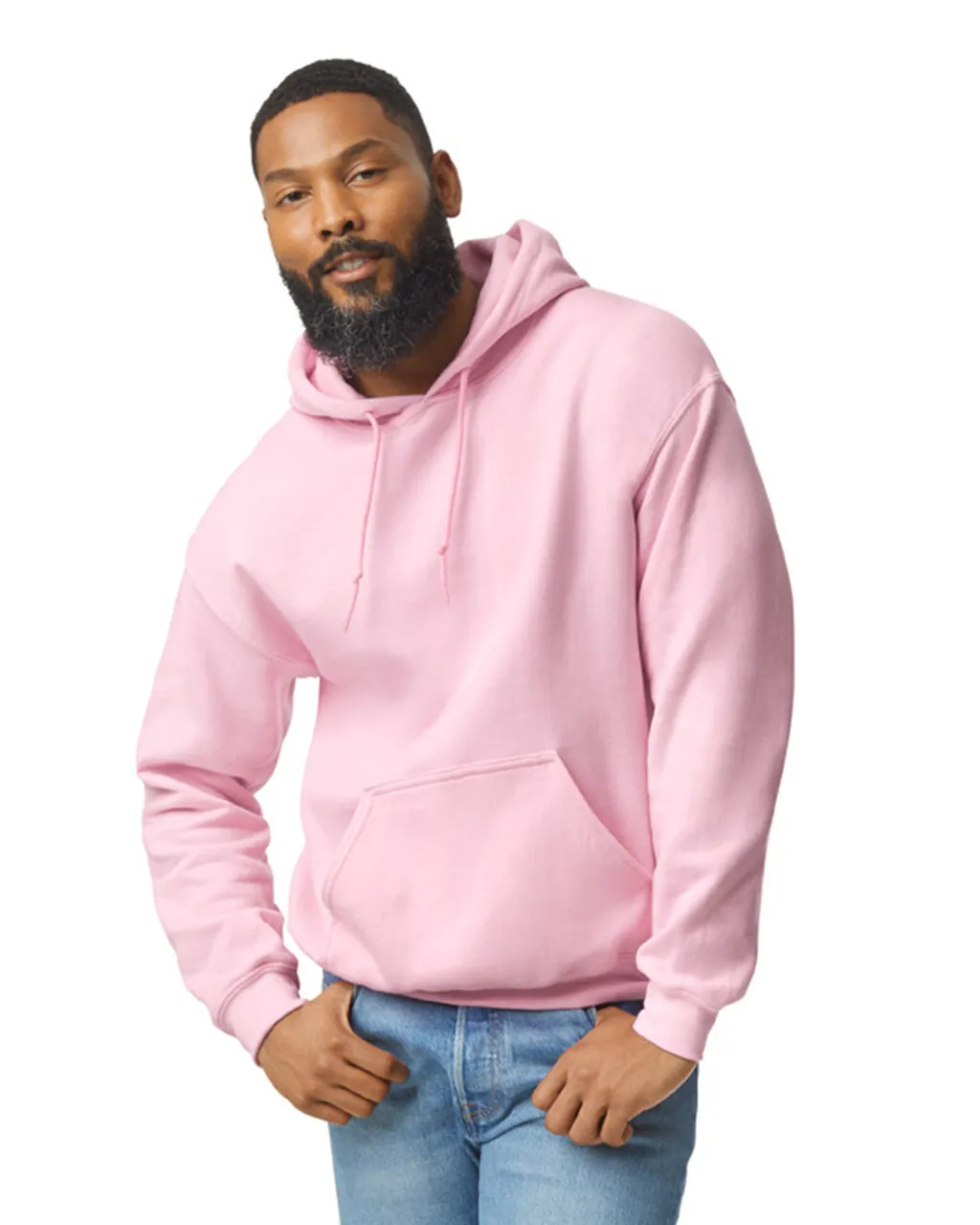 Gildan 18500 Pullover Hoodie - Light Pink - Image 4