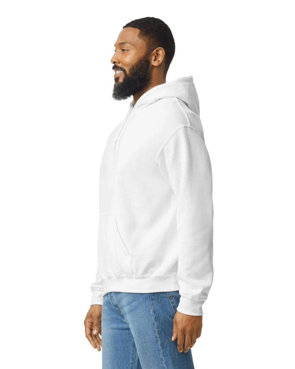 Gildan 18500 Pullover Hoodie - White - Image 3