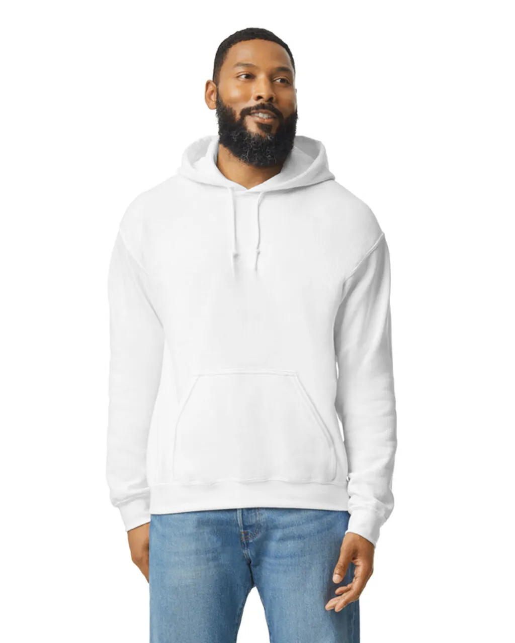 Gildan 18500 Pullover Hoodie - White - Image 4