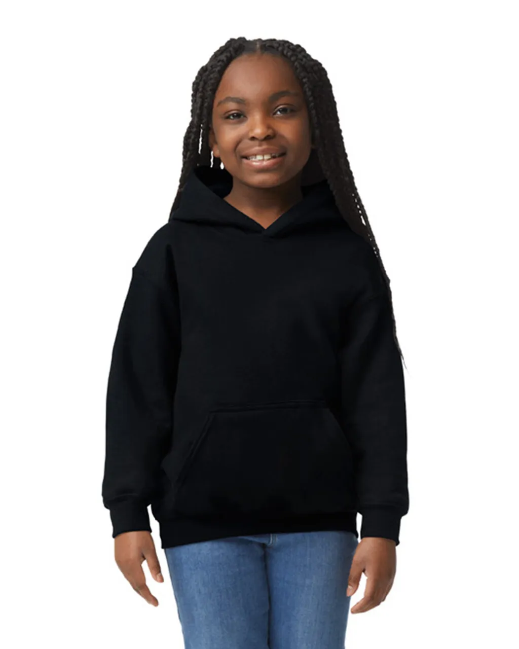 Gildan 18500B Youth Pullover Hoodie - Black - Image 2