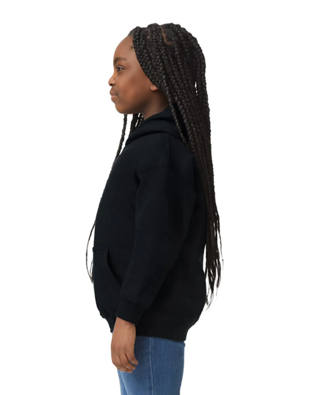 Gildan 18500B Youth Pullover Hoodie - Black - Image 4