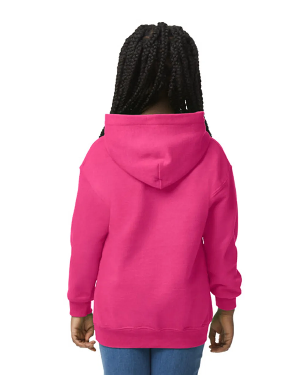 Gildan 18500B Youth Pullover Hoodie - Hot Pink - Image 2