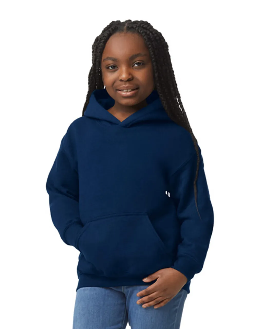 Gildan 18500B Youth Pullover Hoodie - Navy - Image 4