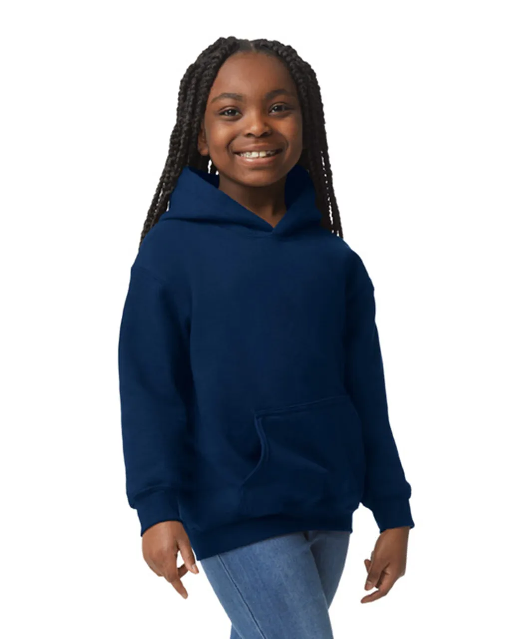 Gildan 18500B Youth Pullover Hoodie - Navy - Image 5