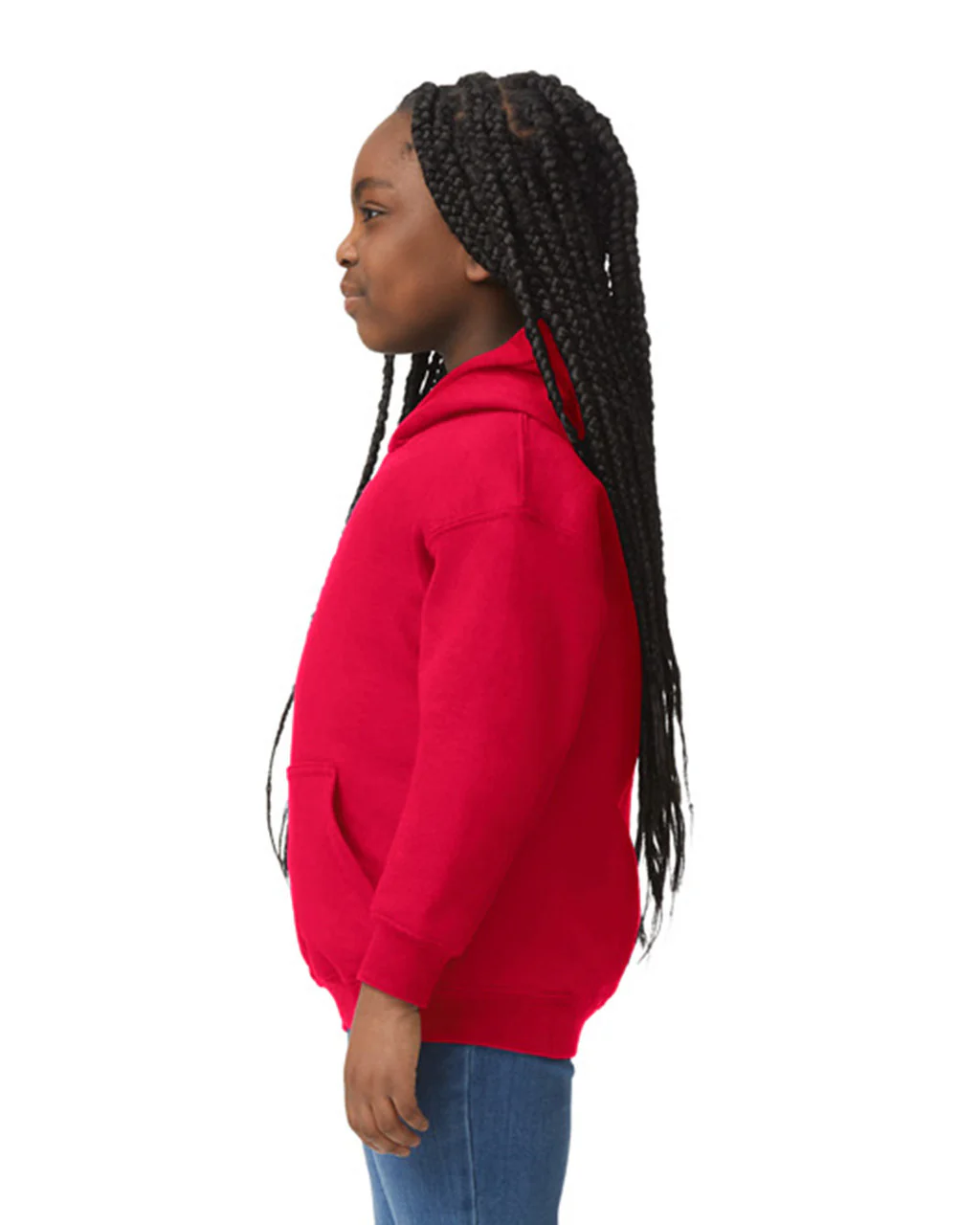 Gildan 18500B Youth Pullover Hoodie - Red - Image 3