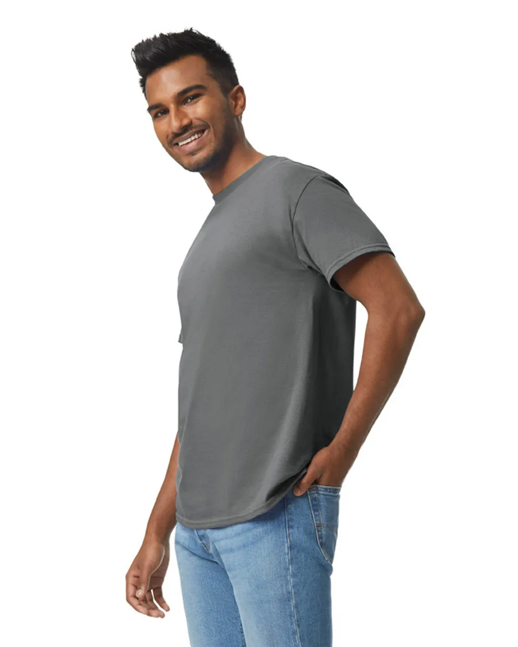 Gildan 5000 Adult Heavy Cotton - Graphite Heather - Image 3