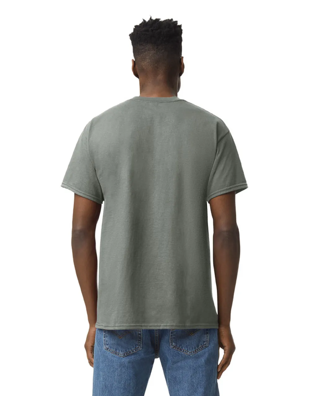 Gildan 5000 Adult Heavy Cotton - Heather Military Green - Image 2
