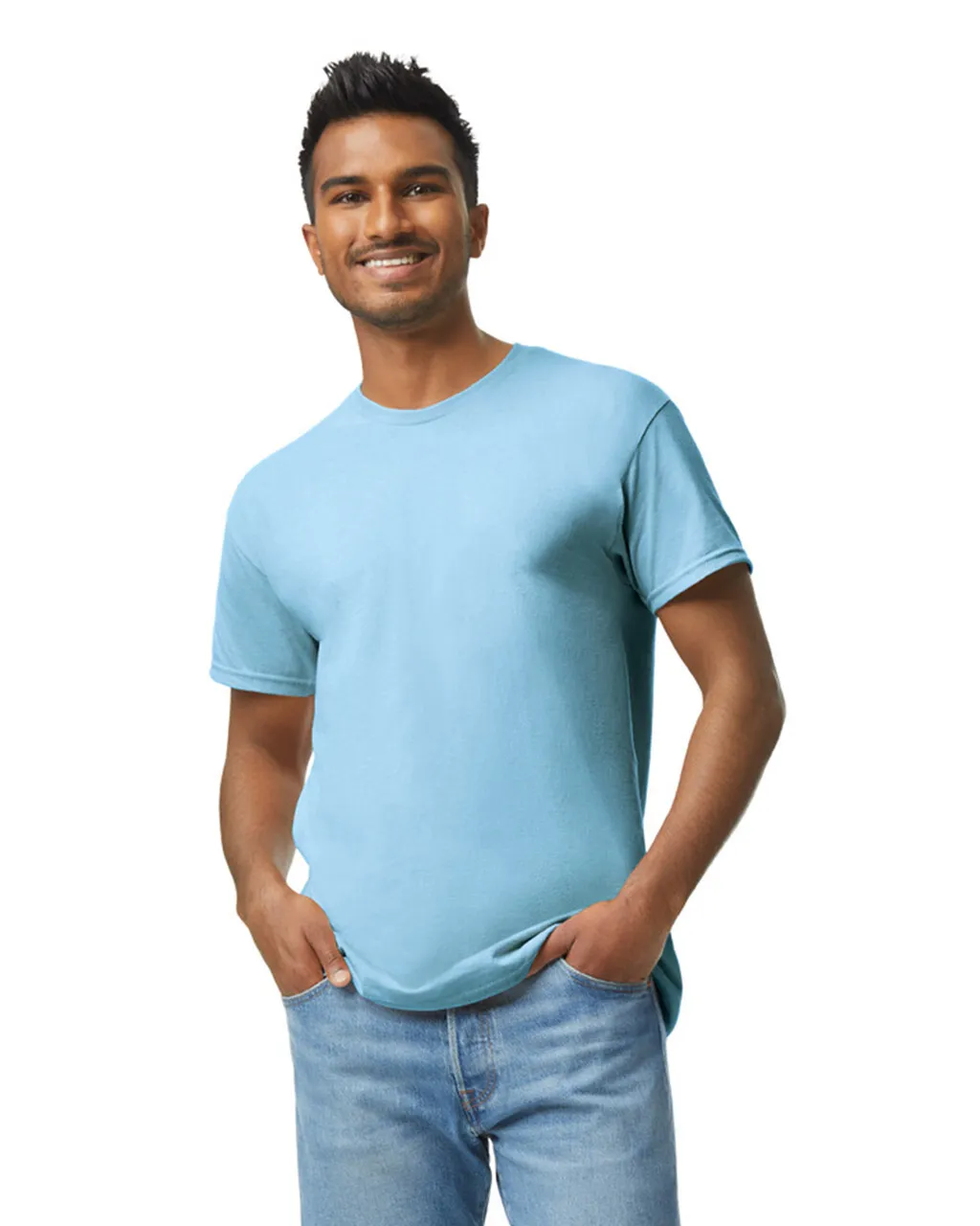 Gildan 5000 Adult Heavy Cotton - Light Blue - Image 4