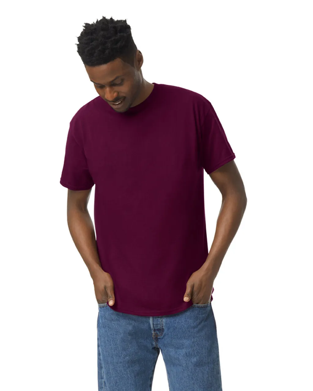 Gildan 5000 Adult Heavy Cotton - Maroon - Image 5