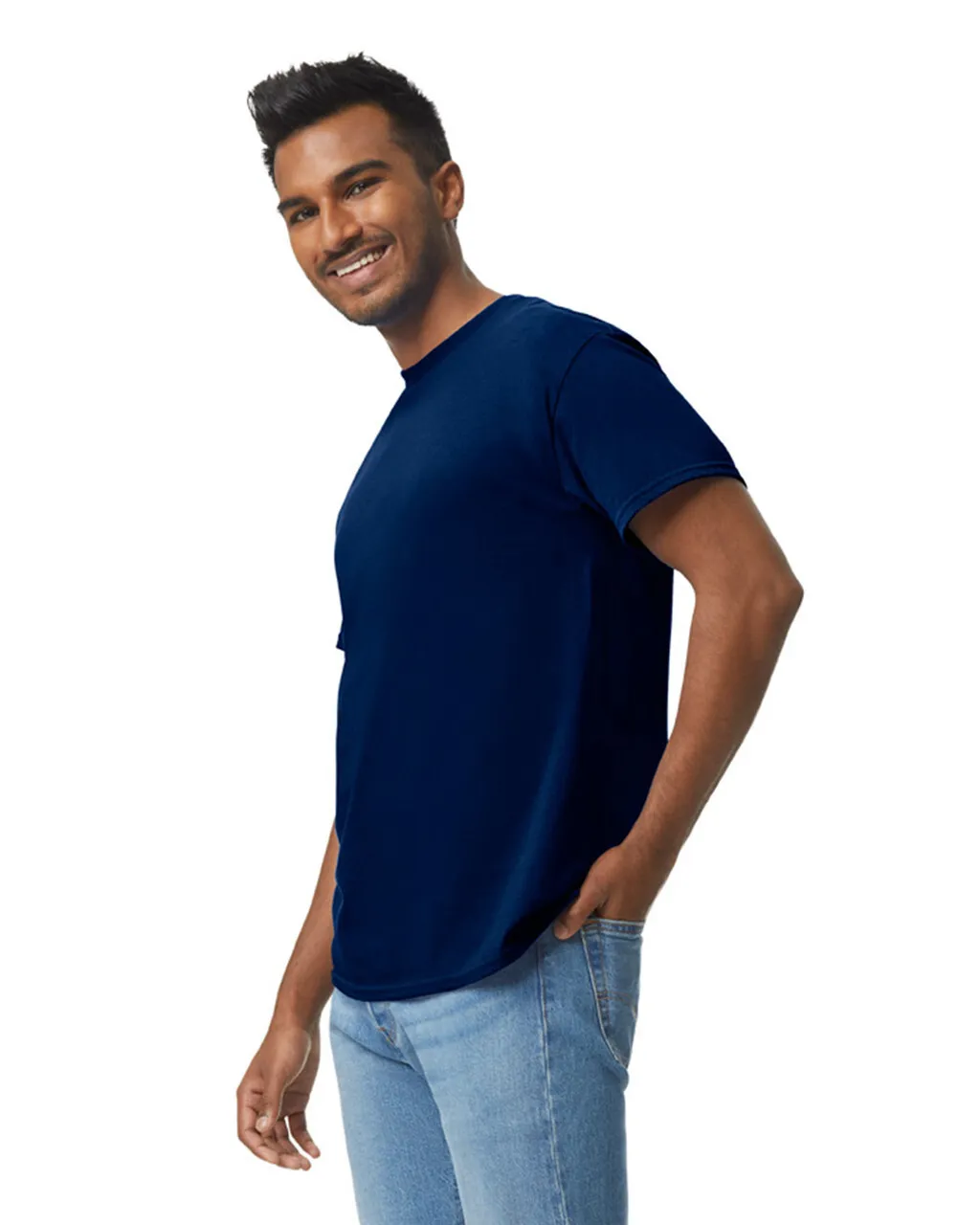 Gildan 5000 Adult Heavy Cotton - Navy Blue - Image 3