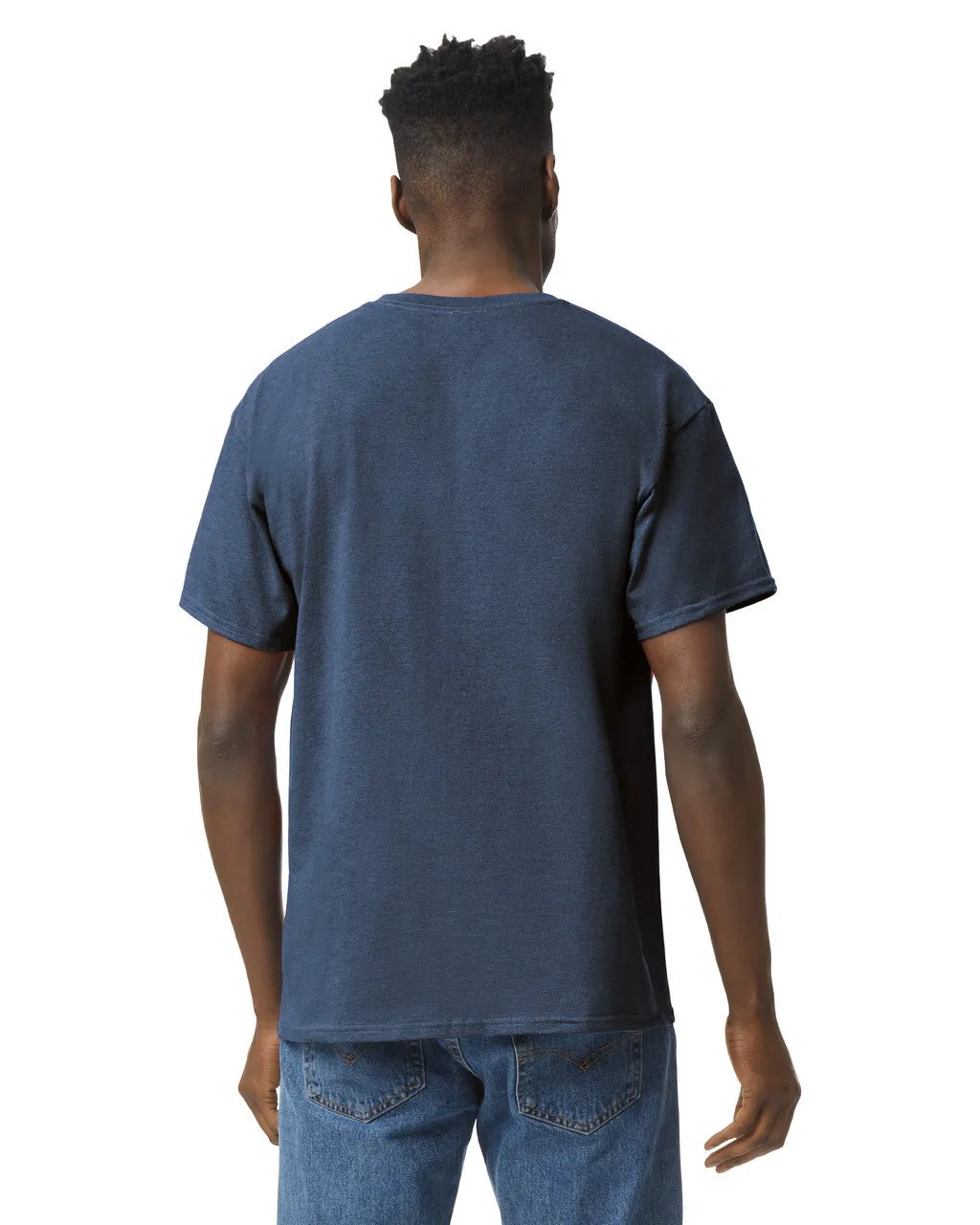 Gildan 5000 Adult Heavy Cotton - Heather Navy - Image 2