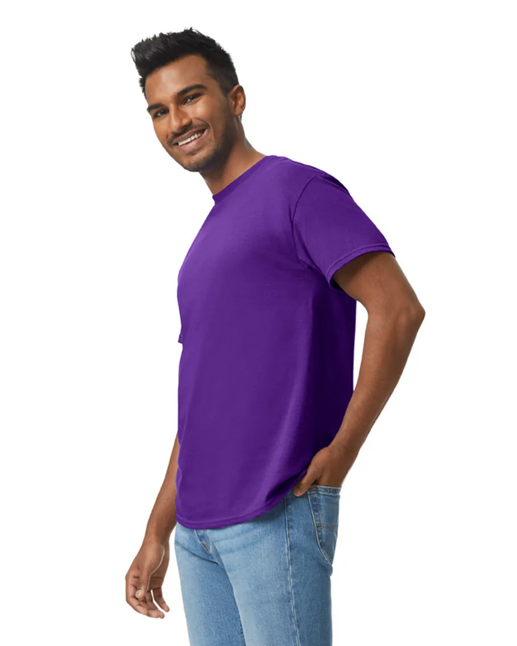 Gildan 5000 Adult Heavy Cotton - Purple - Image 3