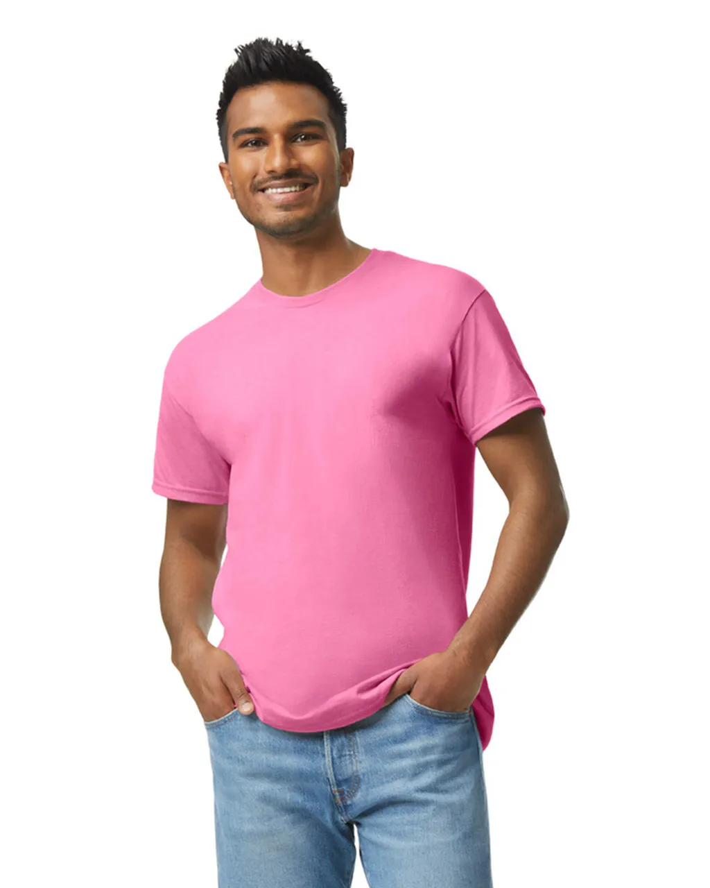Gildan 5000 Adult Heavy Cotton - Safety Pink