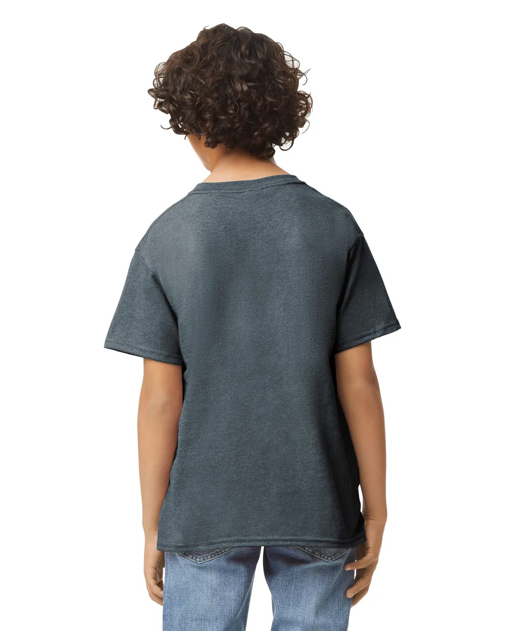 Gildan 5000B Youth Heavy Cotton - Dark Heather - Image 2