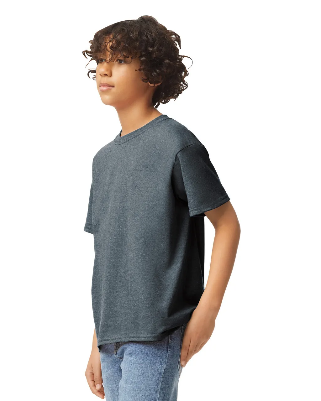 Gildan 5000B Youth Heavy Cotton - Dark Heather - Image 3