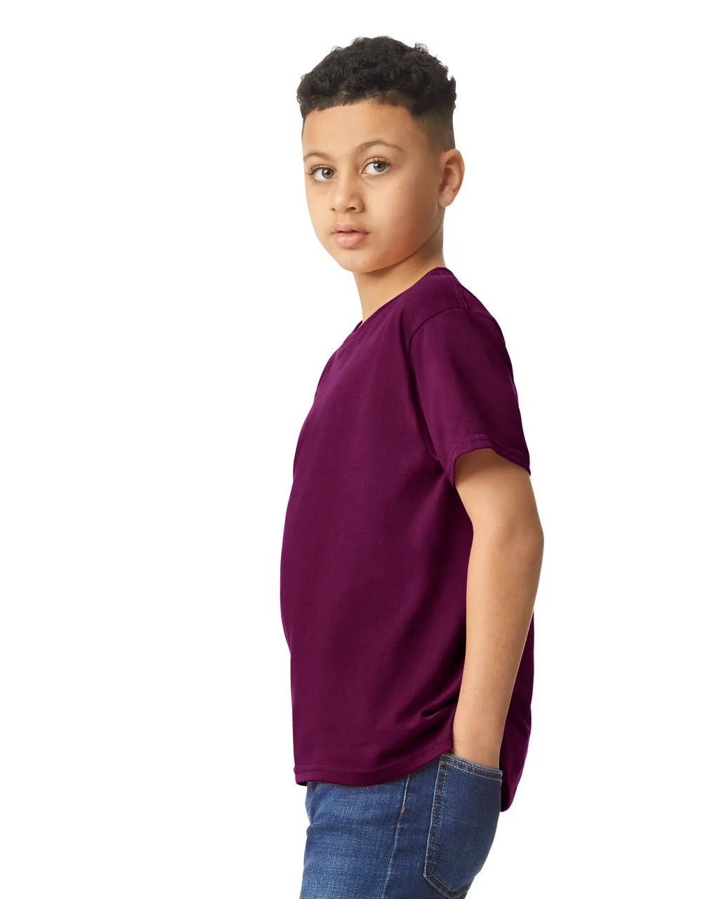 Gildan 5000B Youth Heavy Cotton - Maroon - Image 3