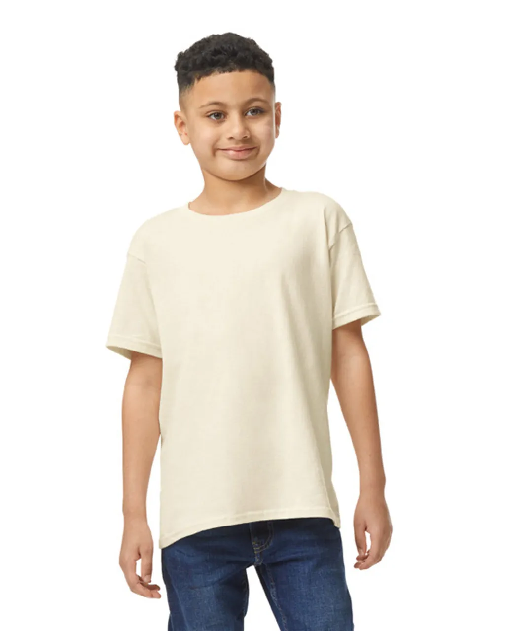 Gildan 5000B Youth Heavy Cotton - Natural - Image 4