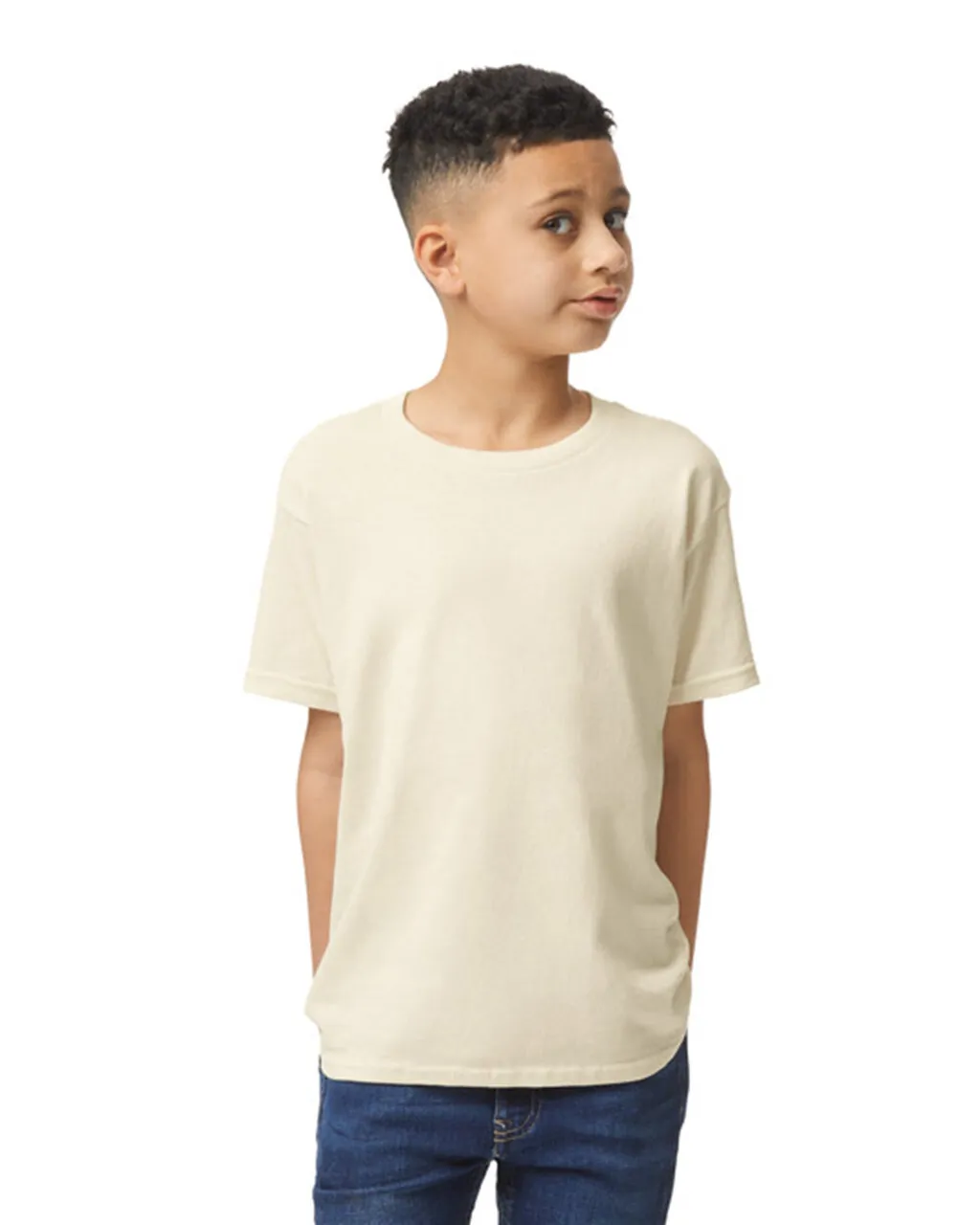Gildan 5000B Youth Heavy Cotton - Natural - Image 5