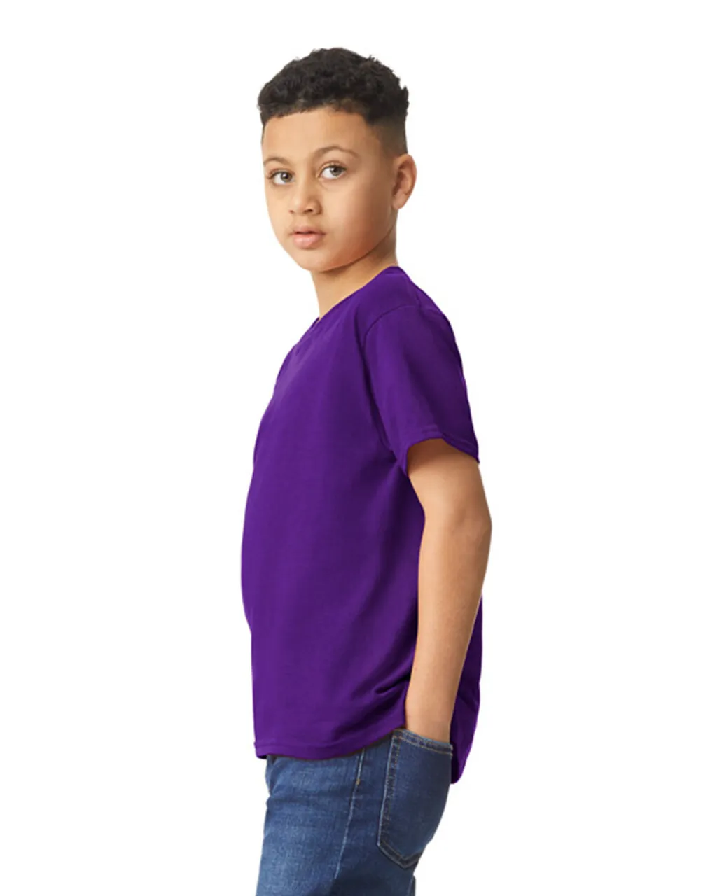 Gildan 5000B Youth Heavy Cotton - Purple - Image 3