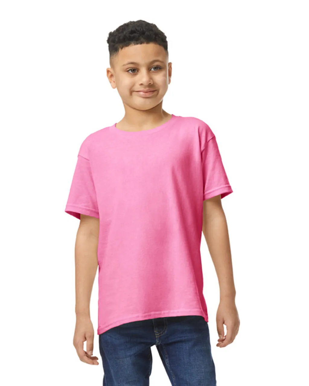 Gildan 5000B Youth Heavy Cotton - Safety Pink