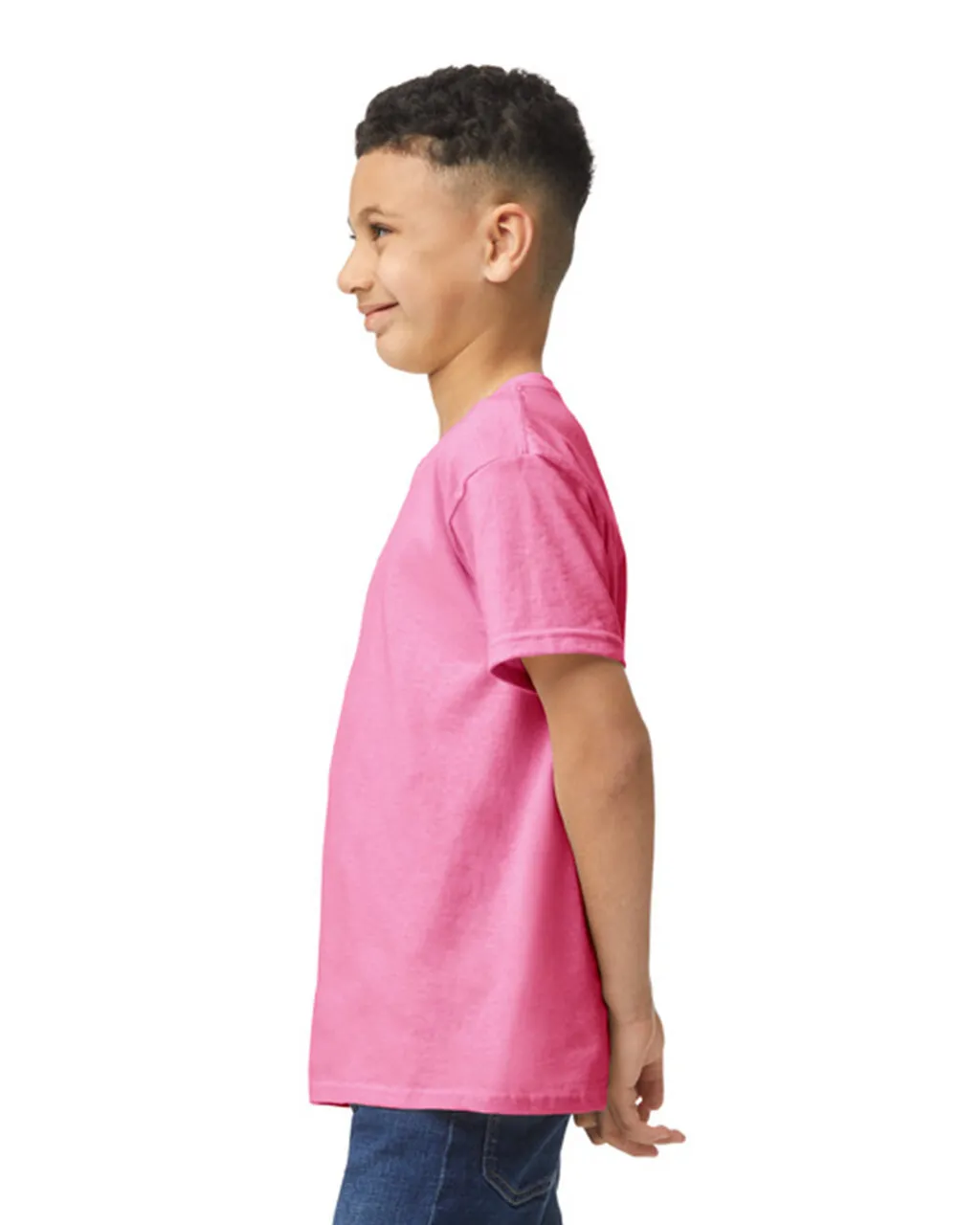 Gildan 5000B Youth Heavy Cotton - Safety Pink - Image 3