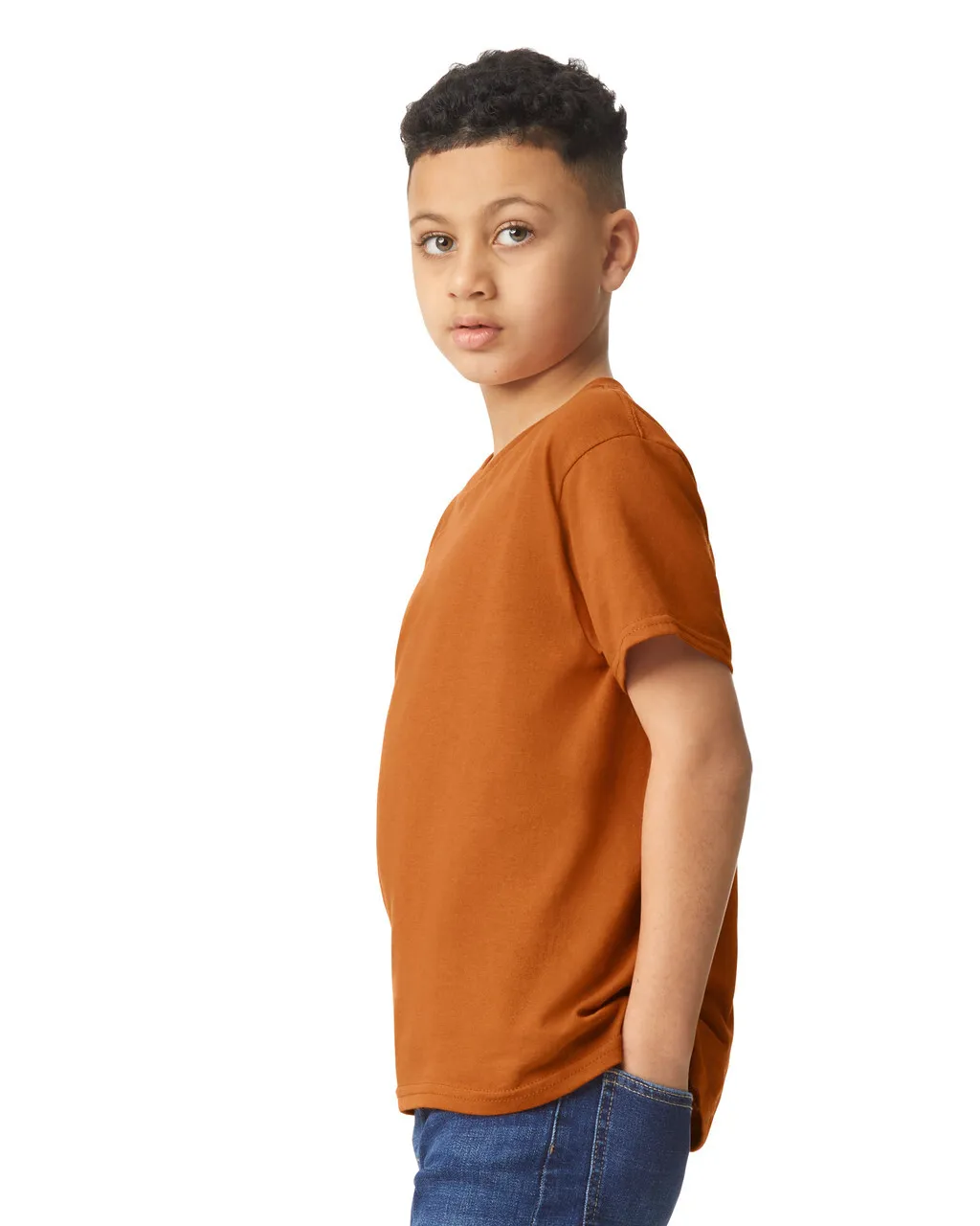 Gildan 5000B Youth Heavy Cotton - Texas Orange - Image 4