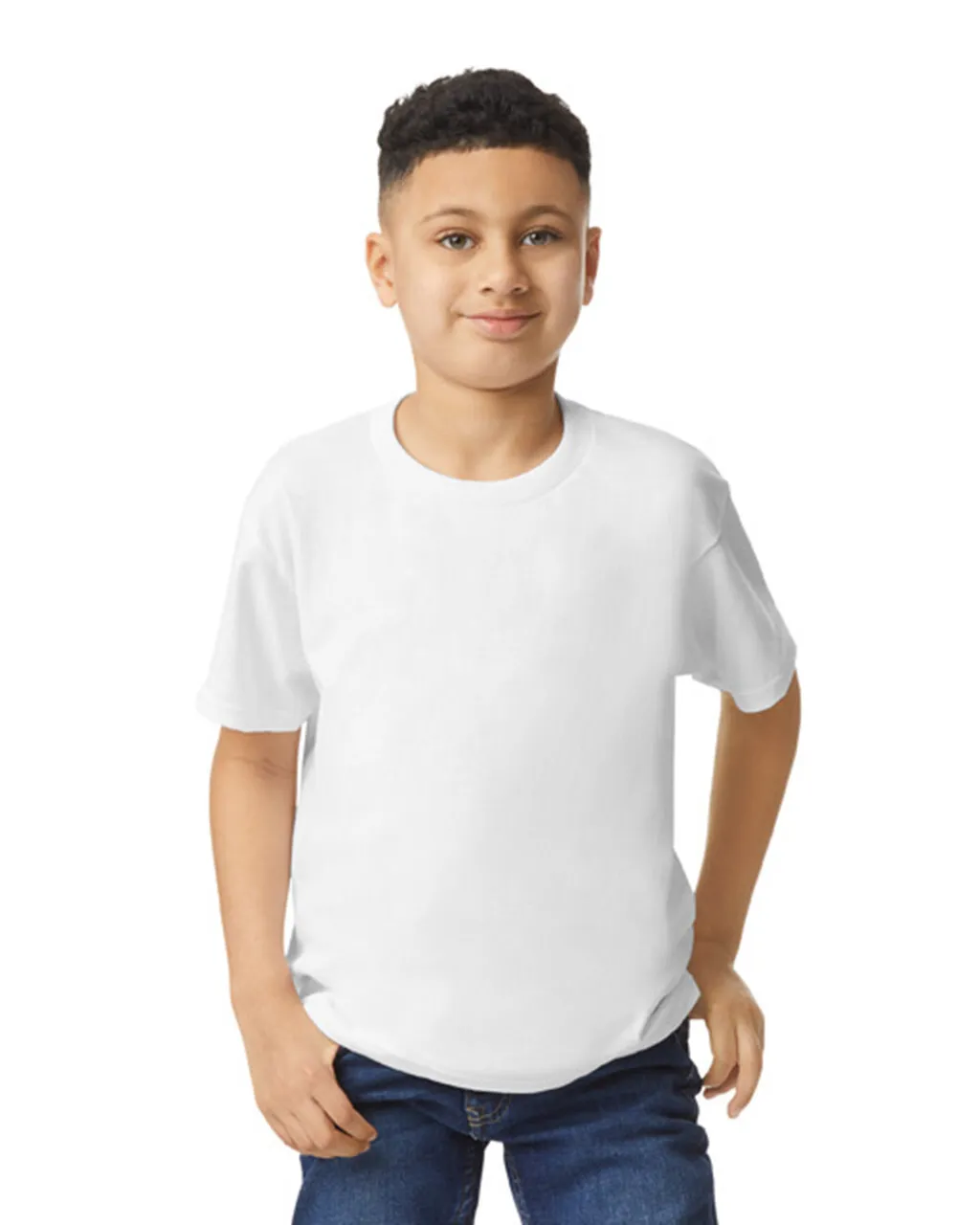 Gildan 5000B Youth Heavy Cotton - White - Image 4