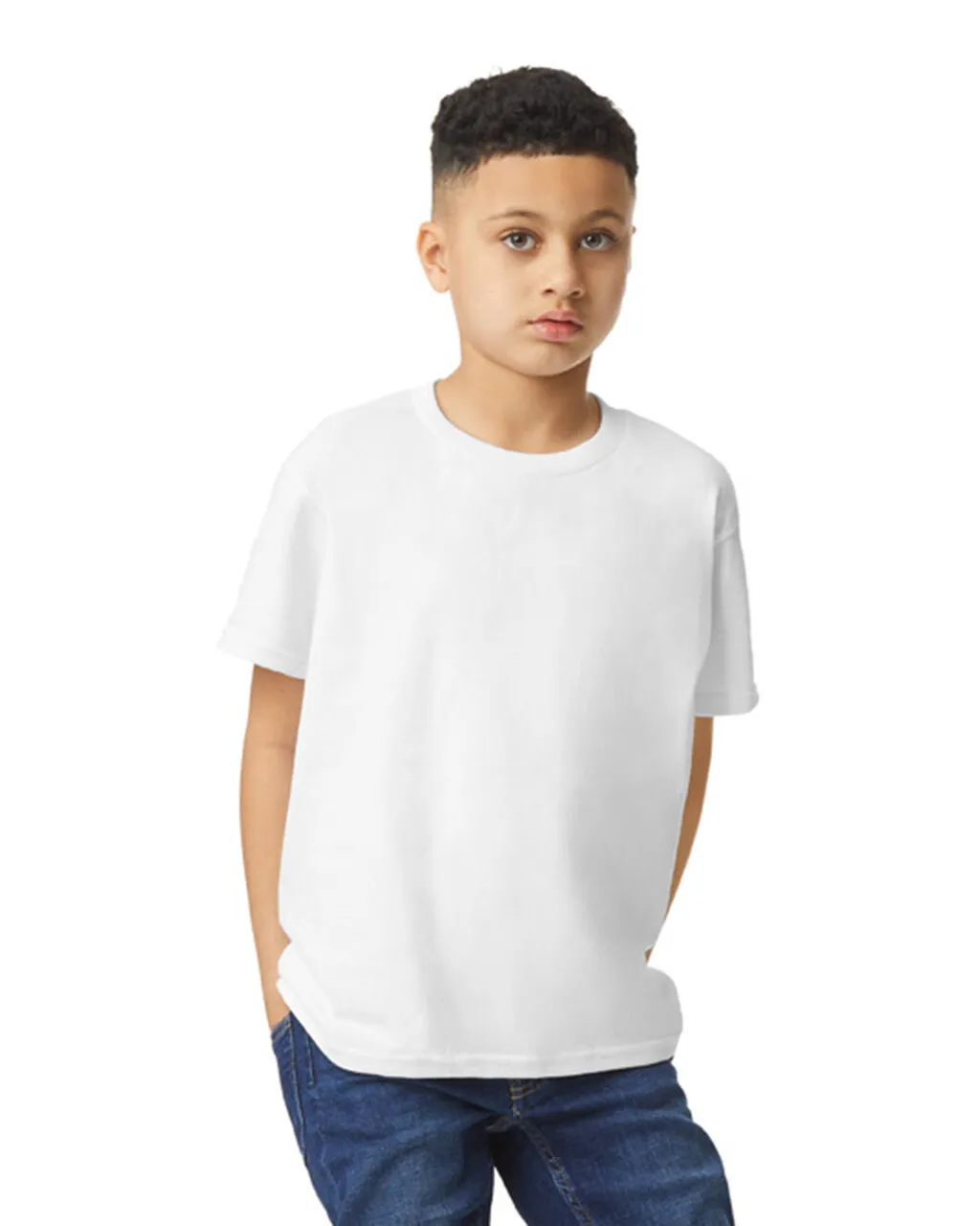 Gildan 5000B Youth Heavy Cotton - White - Image 5