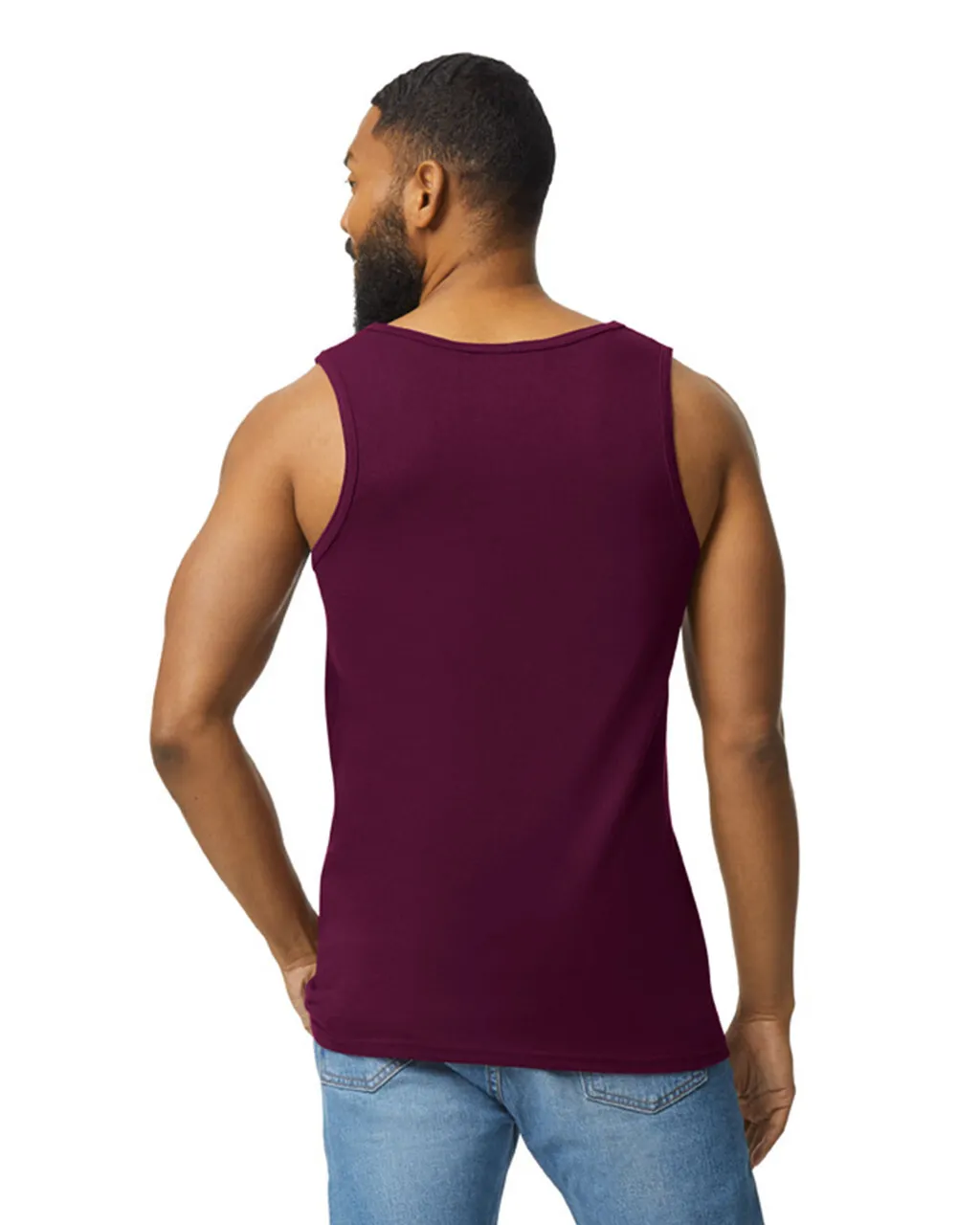 Gildan 5200 Men Tank Top - Maroon - Image 5