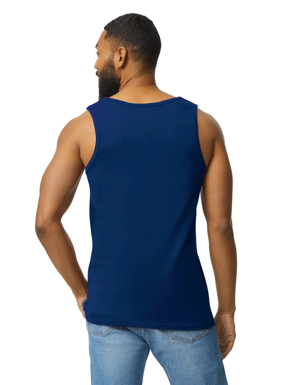 Gildan 5200 Men Tank Top - Navy - Image 3