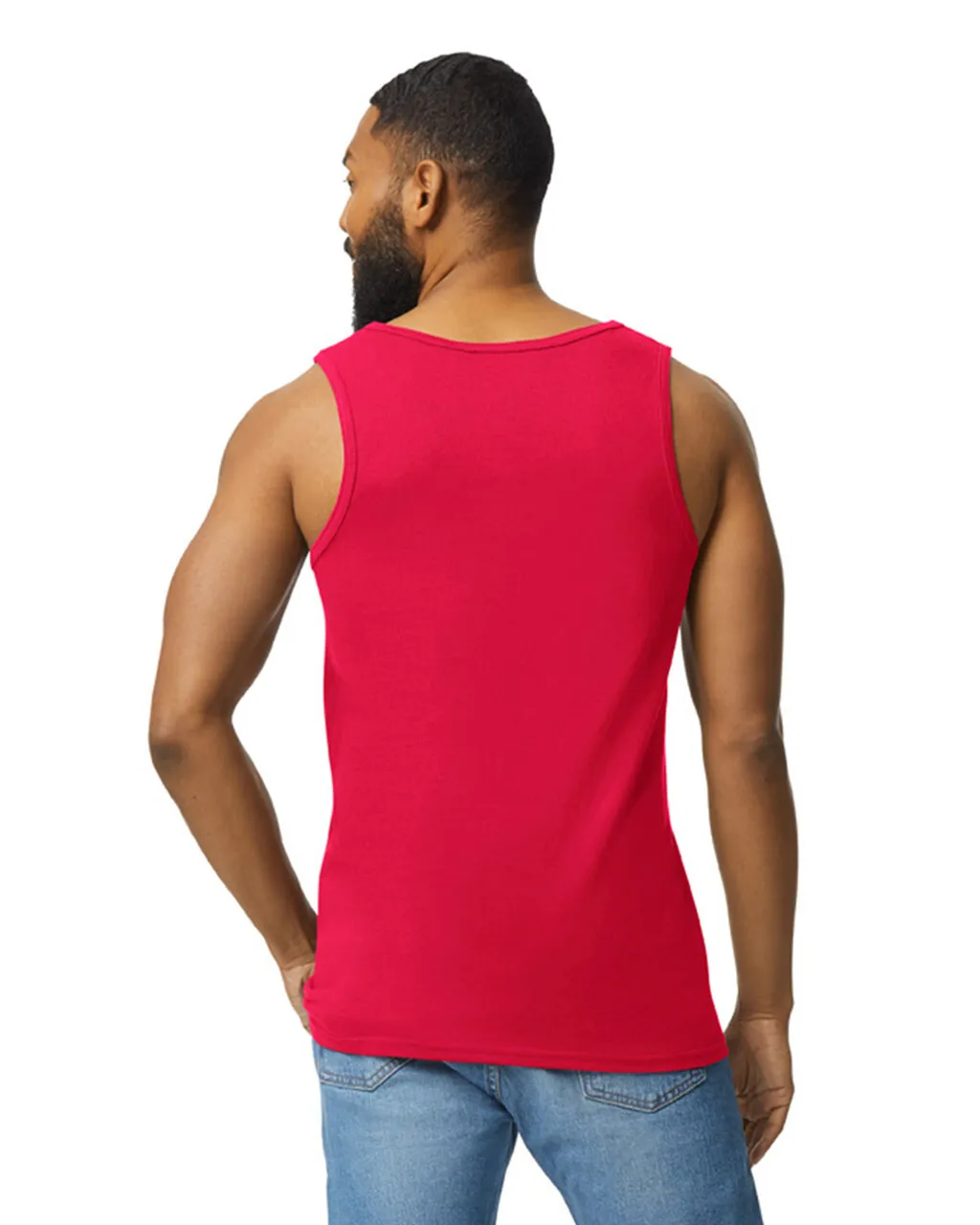 Gildan 5200 Men Tank Top - Red - Image 4