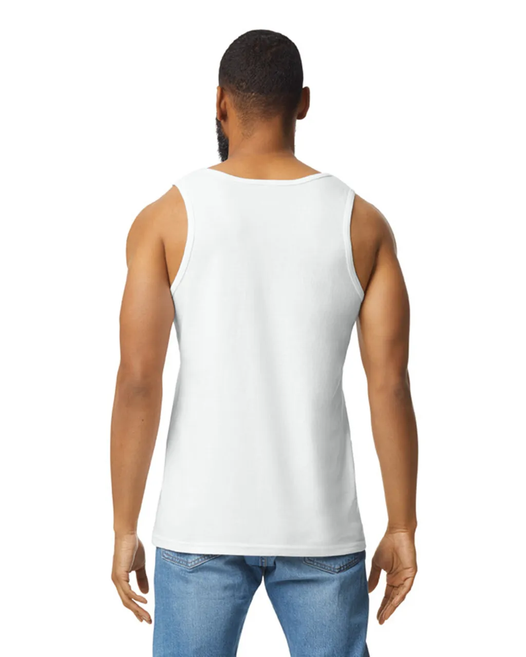 Gildan 5200 Men Tank Top - White - Image 5