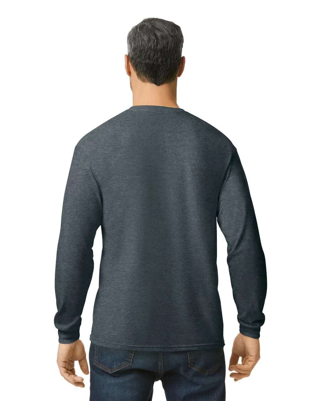 Gildan 5400 Long Sleeve - Dark Heather - Image 2