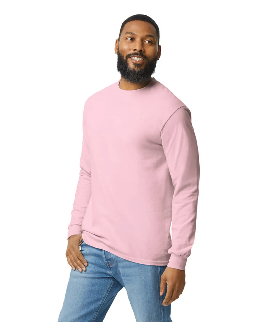 Gildan 5400 Long Sleeve - Light Pink - Image 3