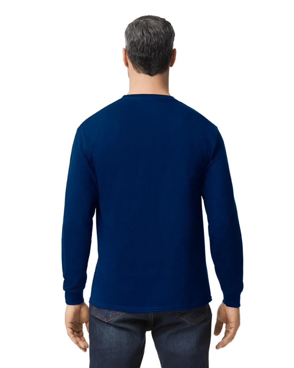 Gildan 5400 Long Sleeve - Navy - Image 2