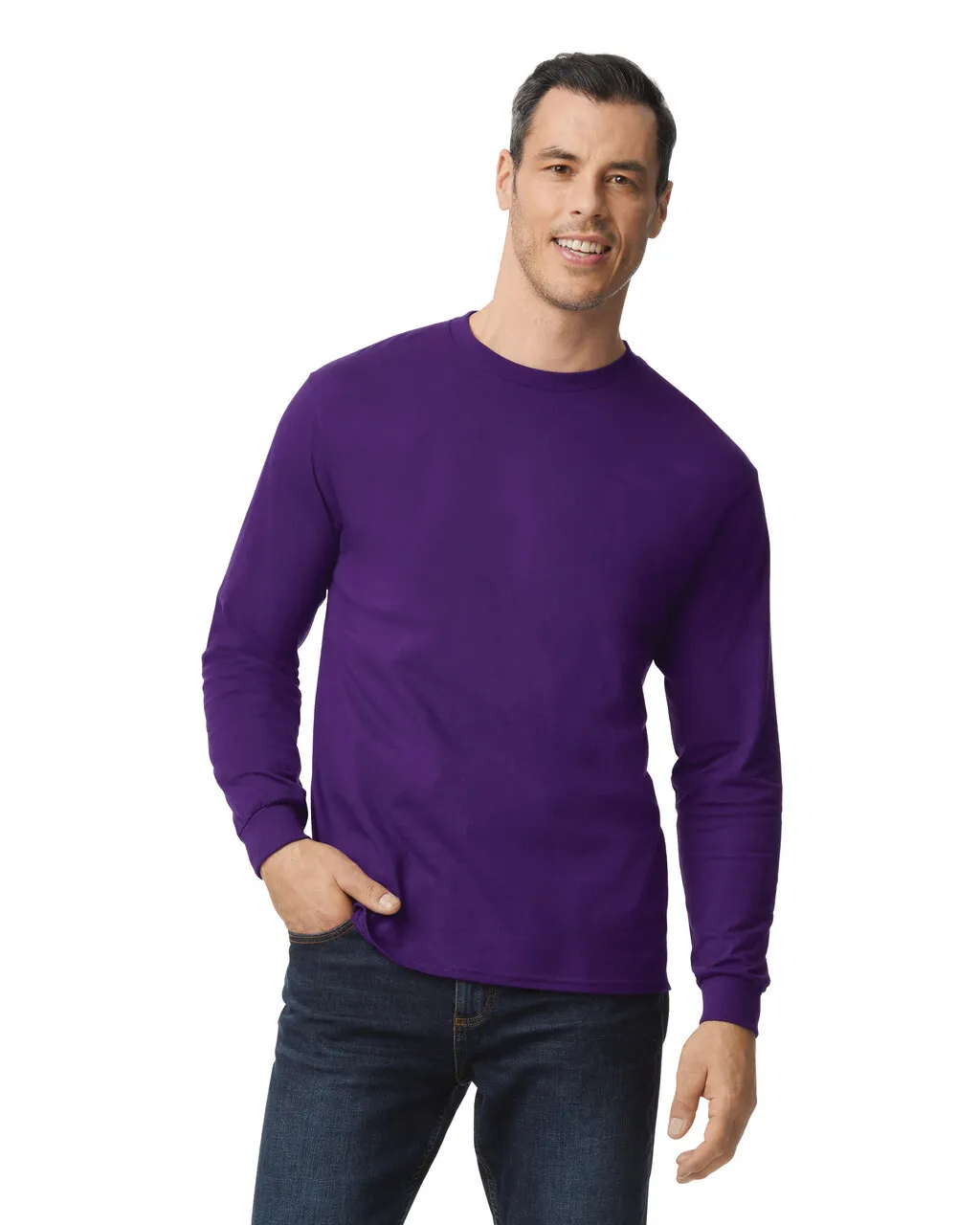 Gildan 5400 Long Sleeve - Purple - Image 2