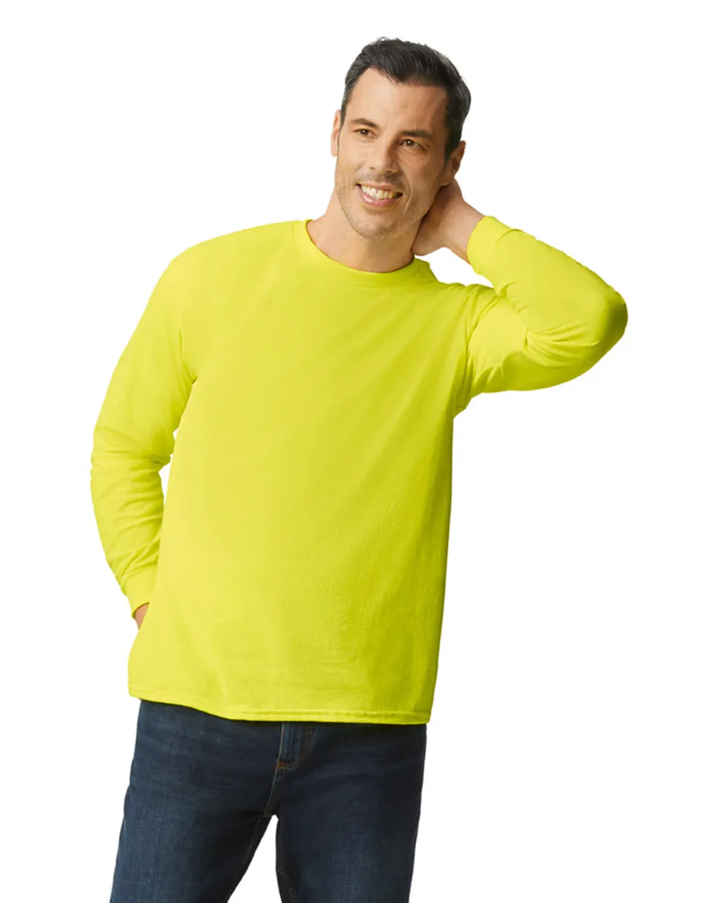 Gildan 5400 Long Sleeve - Safety Green - Image 4
