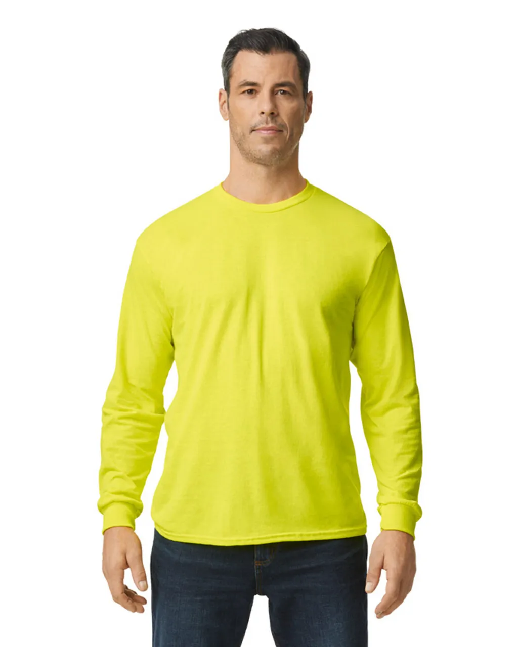 Gildan 5400 Long Sleeve - Safety Green - Image 5
