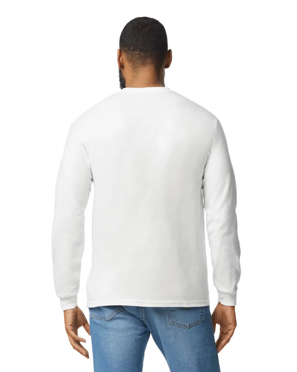 Gildan 5400 Long Sleeve - White - Image 2