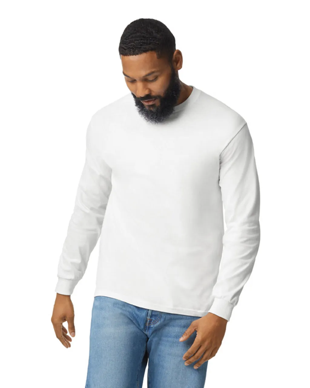 Gildan 5400 Long Sleeve - White - Image 5