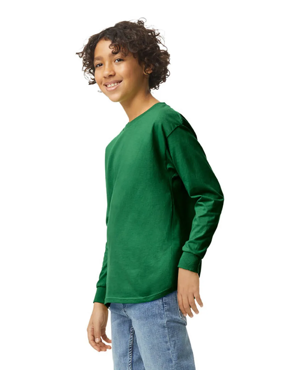 Gildan 5400B Youth Long Sleeve - Forest Green - Image 2