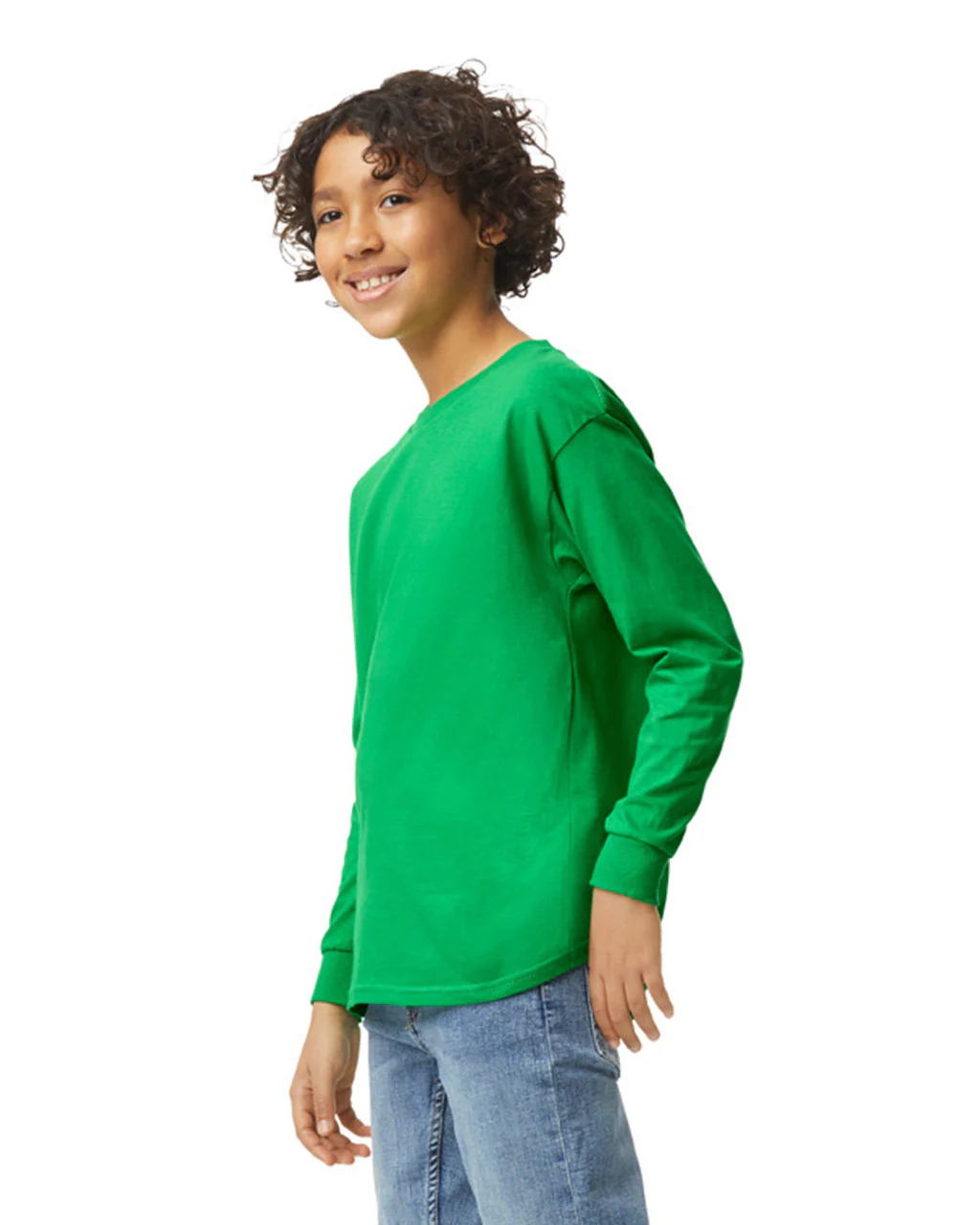 Gildan 5400B Youth Long Sleeve - Irish Green - Image 3